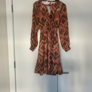 Multicoloured Cleo Long Sleeve Dress